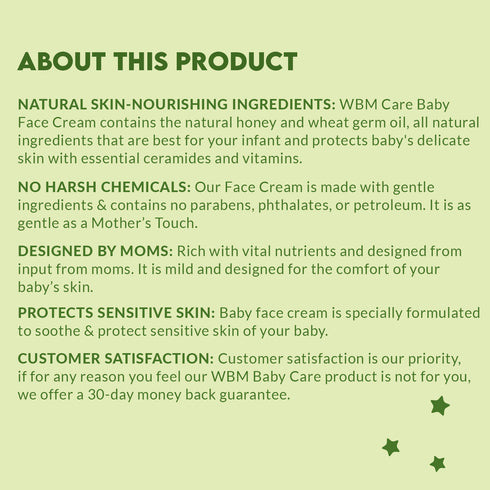Baby Face Cream - 1.76 oz |3 Pack | WBM BABY CARE
